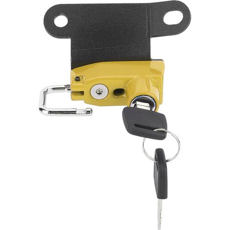 Crochet de sécurité antivol en alliage d'aluminium pour casque de moto, compatible avec les modèles SuperDuke R 1290 de 2014 et ultérieurs (jaune) (1/5)