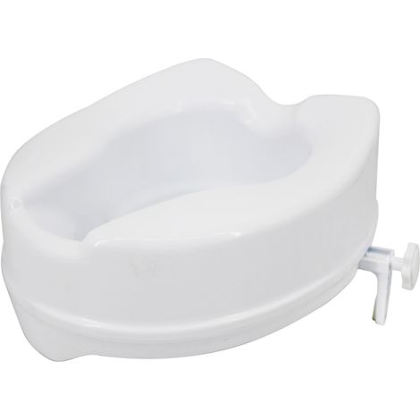 Rehausseur de toilette robuste 300 lb avec pinces de serrage, compatible avec la plupart des toilettes allongées (blanc, 6 pouces) (1/2)