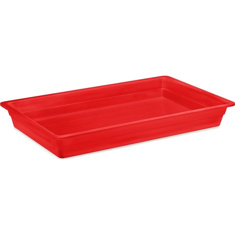 Plat en Mélamine Rouge GN 1/1 - H 20 à 65 mm - Pujadas