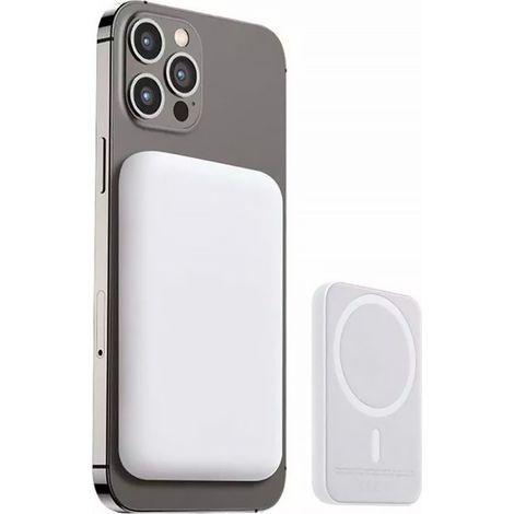 Power Bank magnétique sans fil 5000mAh 5V Chargeur portable pour smartphone
