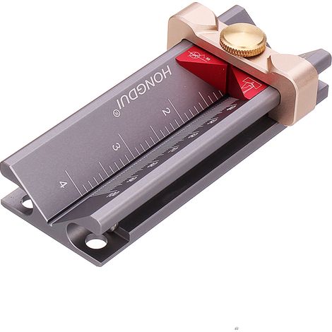 Drillpro jauge de mesure multifonction 3 en 1 mesure d'arrêt de profondeur de forage et outil de meulage d'angle de pointe et outil de travail du bois de hauteur de scie à Table Jmax (1/5)