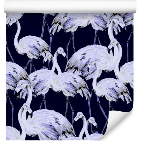 Papel pintado de flamencos para salón y dormitorio, 50x1000 cm. (1/5)