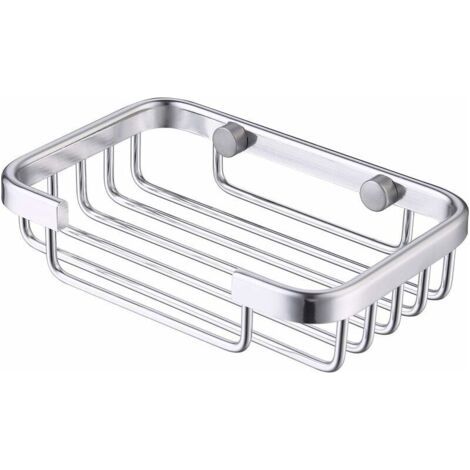 Porte Savon Mural Vis Porte Savon Douche Aluminium Boite a Savon Argent (1/5)