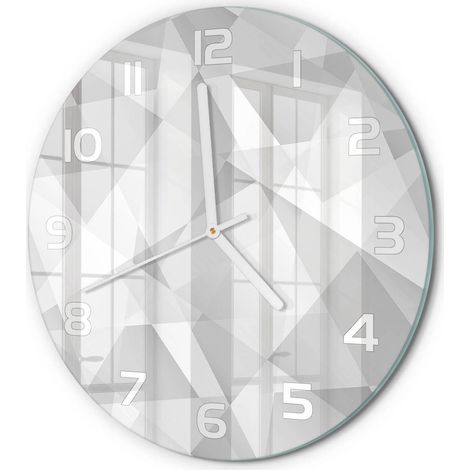 Horloge Murale Ronde Design Original Verre Silencieuse Déco Maison Arrière-plan abstrait fi 30 cm (1/5)