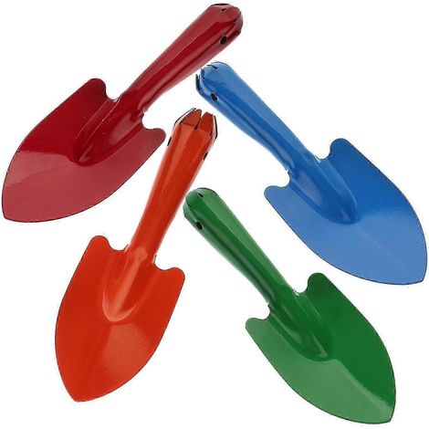 Outil de jardin manuel pour creuser la terre, lot de 4 en fer pour enfants, couleurs assorties (1/5)