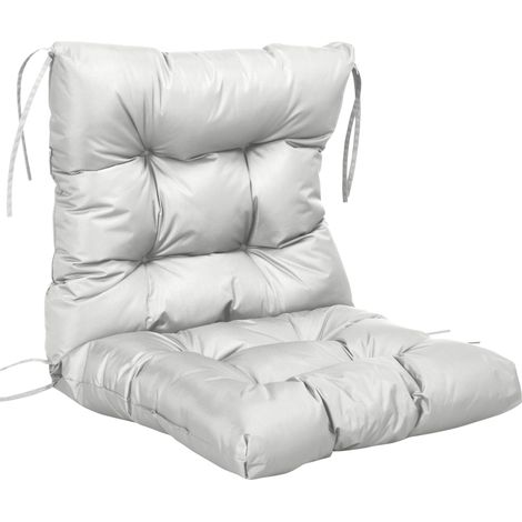 Garden Back Chair Cushion, Comfortable Patio Seat Cushion Pad Backrest for Outdoor & Indoor Use, Light Grey (1/5)