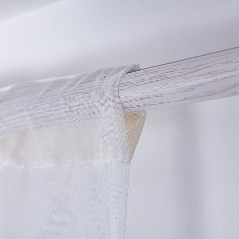 Voile de fenêtre en polyester pour chambre et salon, décoration (Bleu) (1/5)