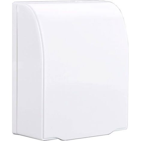 Couvercle de prise étanche transparent blanc — boîtier de protection 99×112×42 mm (1/5)