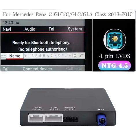 Décodeur CarPlay et Android Auto, Connectivité sans fil, Support de contrôle OEM, Pour Benz NTG 4.5 (1/2)