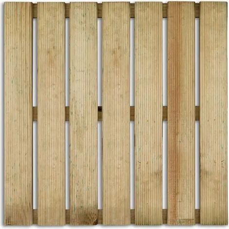 Mattonella 50x50 zigrinata in legno da esterno per terrazzo e giardino (1/3)