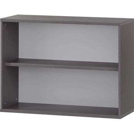 Étagère en frêne - Dimensions : 100 x 39,5 x 75,4 cm - Décor Gris frêne (1/3)