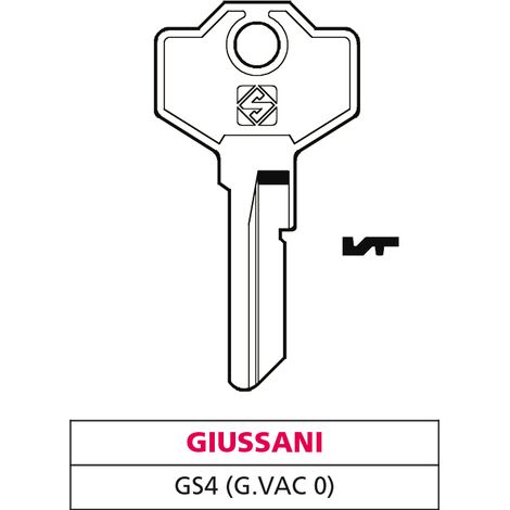 Silca CHIAVE OTTONE GS4 (G. VAC 0) GIUSSANI 20.00 pz