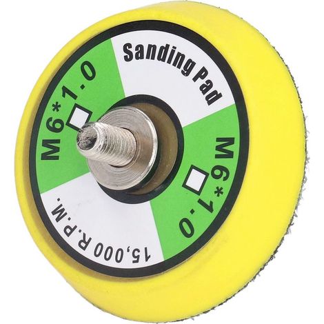 Plaque de support en PU pour ponceuse à air, disque de polissage avec fixation M6x1, 2 pouces, 15000 RPM pour ponçage et lustrage (1/5)