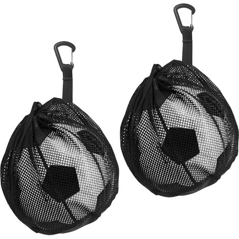 Lot de 2 Sacs à ballon, Cordon de serrage, Tissu Oxford, Mousqueton, Base imperméable, Pour basket football volley (1/5)