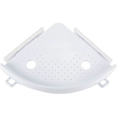 Étagère d'angle de salle de bain, étagère de douche à ventouse, étagère de rangement de salle de bain, support mural d'angle, shampoing, douche, support de rangement de cuisine, organisateur (1/3)