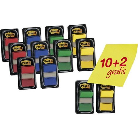 Post-it index gemischt mit Doppelkarten 3x680-gb2 + 3x680-ry2 (5 Doppelkarten+1 frei)