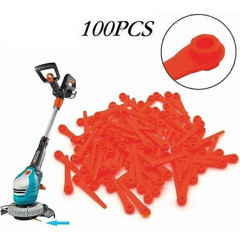 100 lames de rechange pour tondeuses Gardena 9823, 9825, 9820, 9821, 9828, 9829, 8840, 8841 et 2417 (1/2)