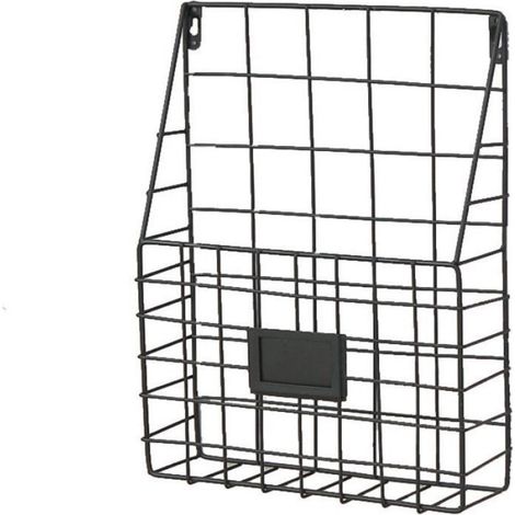 Étagère murale porte-revue - - Noir - 1 pièce - En fer - Polyvalent - Pour magazines et journaux (1/3)