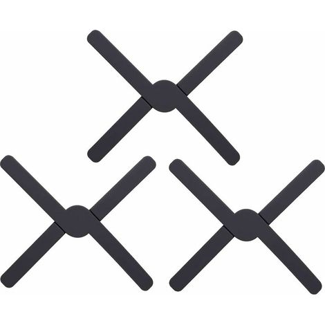 Manique en silicone pliable, résistante à la chaleur, antidérapante et durable, pour la vaisselle et les ustensiles de cuisine, noire. (1/5)
