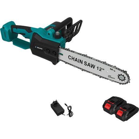 Scie à chaîne Drillpro 12 pouces, moteur sans balais, haute capacité de puissance (1/2)