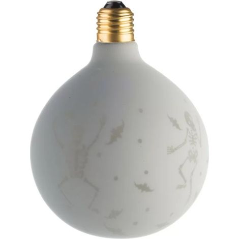 Ecolicht 30125130001 Lampadina Decorativa E27 LED 0.5W G125 360° - Bianco Halloween