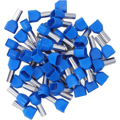 50 Stück isolierte Crimp-Stiftklemmen aus Kupfer und PVC, Aderendhülsen-Sets für Maschinen (1/5)