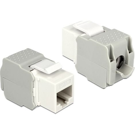 Delock keystone module rj45 female  lsa cat.6 utp white