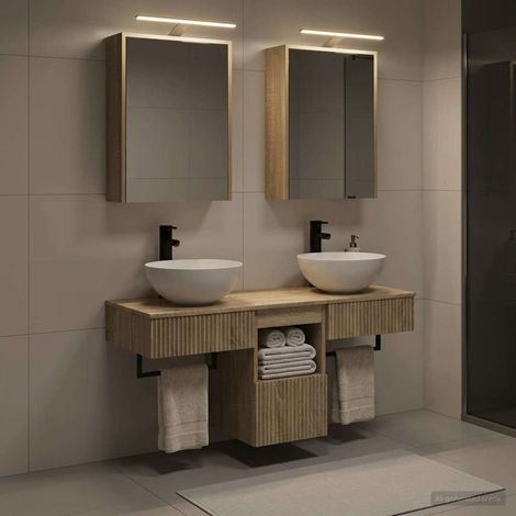 vidaXL Juego de Muebles de Baño 5 uds. Roble Sonoma (1/5)