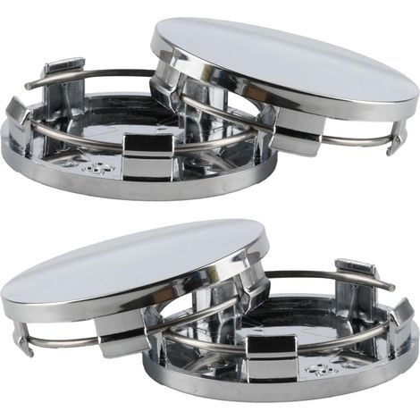 Set di 4 coprimozzi per cerchi auto, diametro interno 56 mm, diametro esterno 60 mm, in ABS, coprimozzi universali per ruote auto, colore argento.