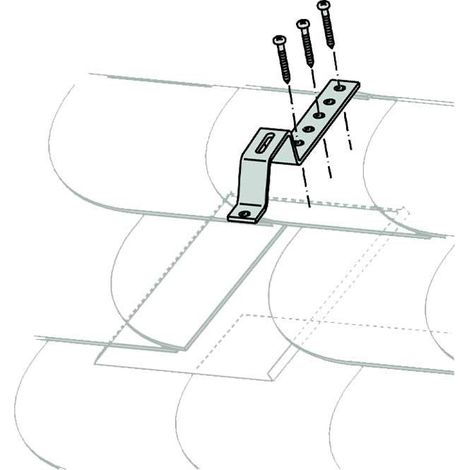 Bosch Accessori Collettori piani FKA 9-2 Collegamento al tetto ardesia/tegole bituminose, 4 pezzi, 8718531024