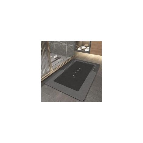 Tapis de Sol Super Absorbant,Anti-salissures,Tapis de Bain en Mousse à mémoire de Forme,Tapis de Douche antidérapant,Tapis de Bain en Microfibre antidérapant 60 x 40 cm (1/5)