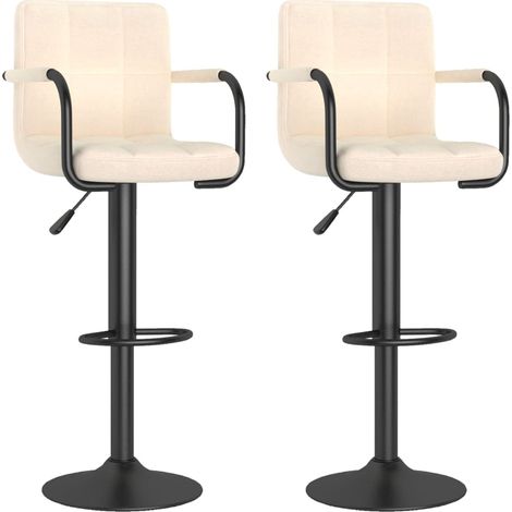 Maison Exclusive - Sgabelli da Bar 2 pz Crema in Tessuto