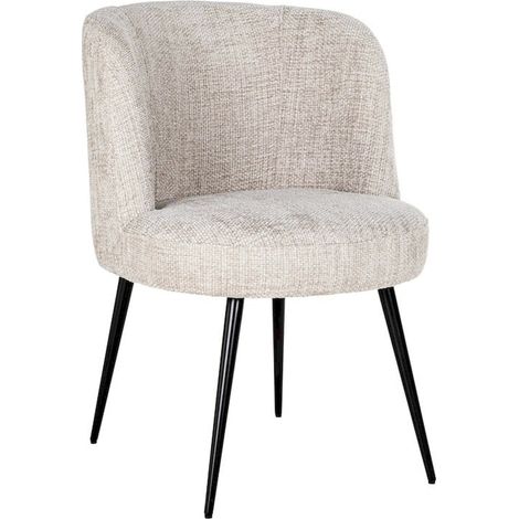 Fauteuil Morton naturel renegade - Crème et pieds noir intense (1/5)