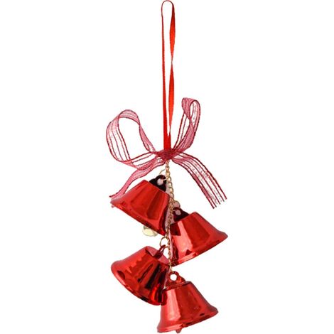 Grelots De Noël pour La Décoration Cloches de Noël en Métal pour la Grelot de Décoration pour la Maison avec Noeud Pour Décoration Intérieure Et Extérieure, Sapin, Porte Et Manteau De (1/5)