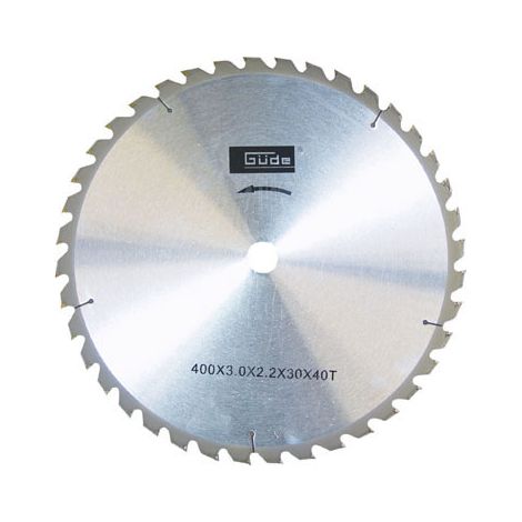 Güde – Lame de scie circulaire carbure Ø 400 mm – Alésage Ø 30 mm – 40 dents pour bois dur – Compatible scies G01841 et G01871 (1/2)
