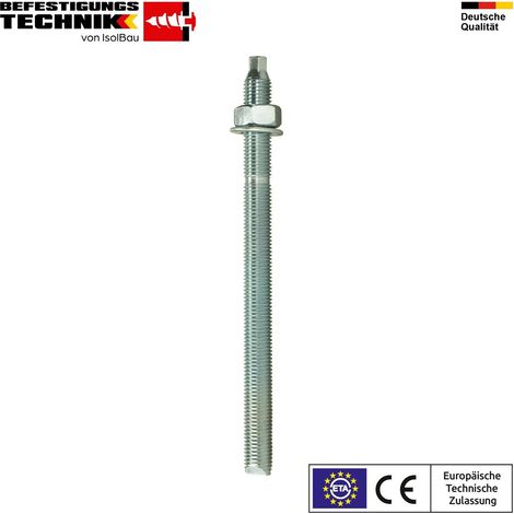 IsolBau Gewindestange verzinkt ETA Ankerstange 1 x M10x170 (1/4)