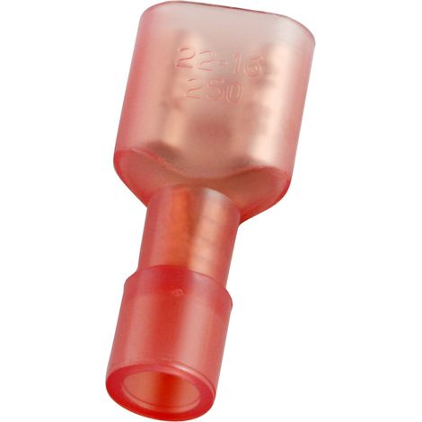 Cosse faston RS PRO, 0,5 1,5 mm2, 22 16 AWG, Isolé, Rouge