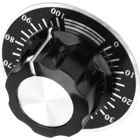 Lot de boutons à axe moleté 6mm, 10 capuchons pour potentiomètre, plaque d'échelle numérique, bouton de potentiomètre pour guitare électrique (1/5)