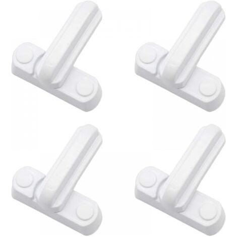 Jeu de 4 serrures pour portes, armoires et fenêtres, ferrures de portes et de fenêtres, mousquetons pour serrures antivol [version clouée (1/4)