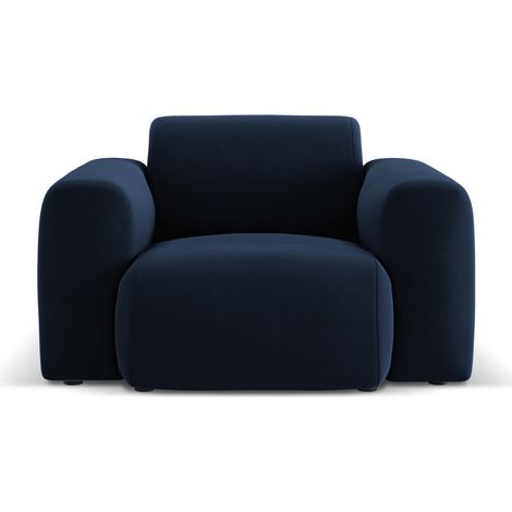 Fauteuil 2 places en velours bleu roi (1/5)