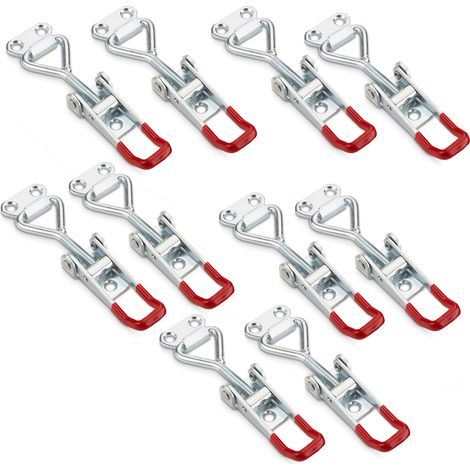 10er Set SOTECH Spannverschluss M5 (Haltekraft 165kg) Stahl verzinkt verstellbarer Hebelverschluss