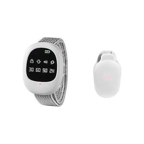 Kabelloses Bettnässer-Alarmsystem mit Magnetsensor und Fernbedienung. Dank Magnetsensor und Fernbedienung bietet es eine wirklich große Reichweite. Komfortabler und funktionsreicher. (1/4)