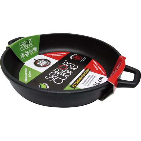 Cacerola baja de aluminio fundido de 20 cm