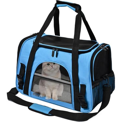 Sac de transport pour animaux, sac pour chien, sac bandoulière pour animaux, boîte de transport portable avec sac de transport pour chats à bandoulière fine (1/5)