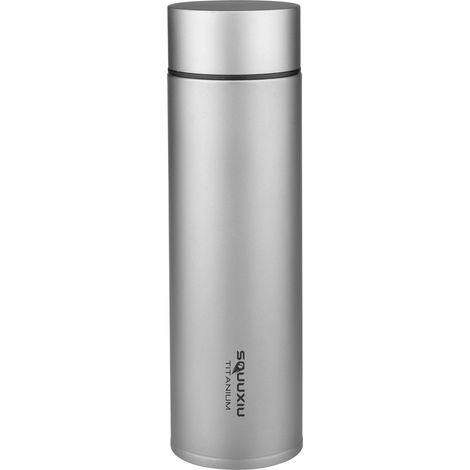 Bouteille d'eau isolée légère de voyage 450ml, flacon sous vide en titane avec filtre à thé, bouteilles métalliques d'extérieur, Camping randonnée (1/5)