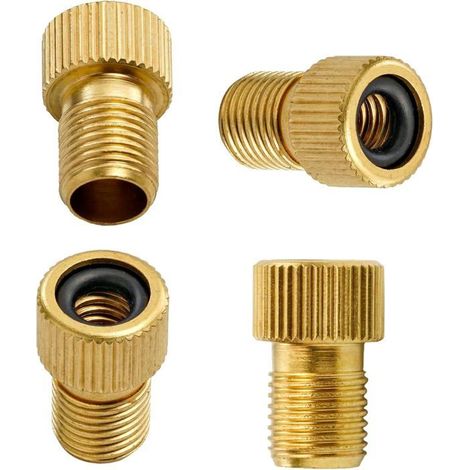 Adaptateur valve velo presta schrader , lot 4 pour gonflage avec compresseur (1/5)