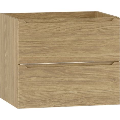 Waschtischunterschrank 60cm Viggo mit 2 Schubladen, Holzoptik (1/5)