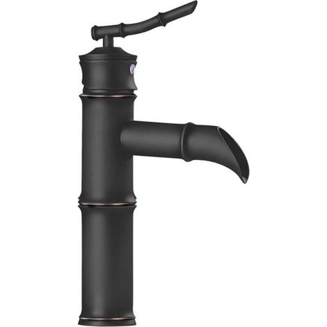 Moderne Einloch-Waschtischarmatur, mattschwarz, für Aufsatz- oder Einbauwaschbecken – elegante Verarbeitung und klares Design