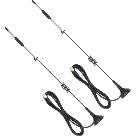 Lot de 2 antennes magnétiques en cuivre LTE omnidirectionnelles à gain élevé (12 dBi) pour routeurs 4G