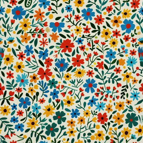 Tela decorativa para exteriores Oxford - Motivo de flores I DX5284 (1/5)
